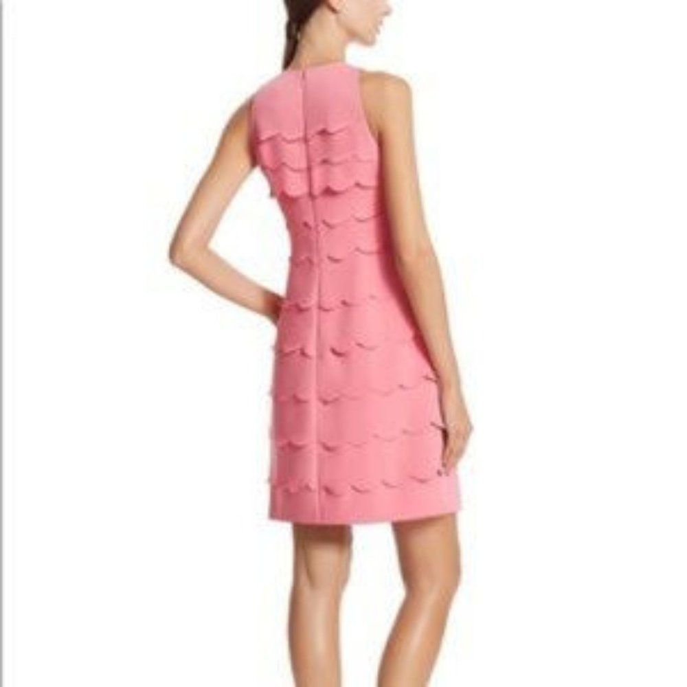 White House Black Market Pink Scalloped Dress 0 - Picture 2 of 3